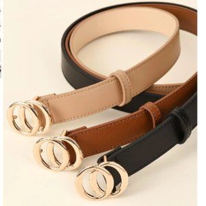 Set of 2 - Double Ring Belt